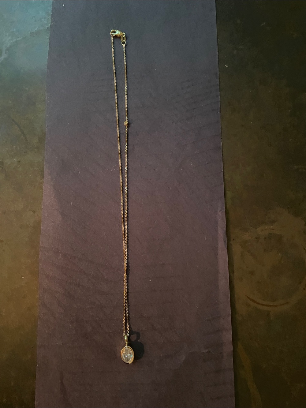 T.L.Paul oval lab diamond pendant